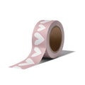 Washitape - 10m - per 9 - Ethnic hearts - roze/wit
