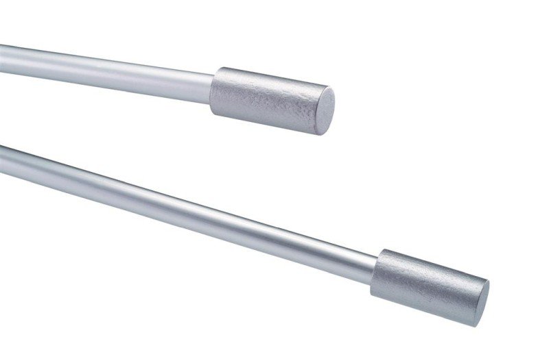 Metallic look poles lang 2 stokken/4 kapjes 103/ 95 cm