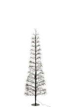 J-Line decoratie Boom - warm witte - ijzer - zwart - L - LED