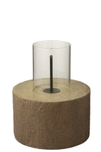 J-Line vuurschaal Trunk Rond - magnesium - bruin - L