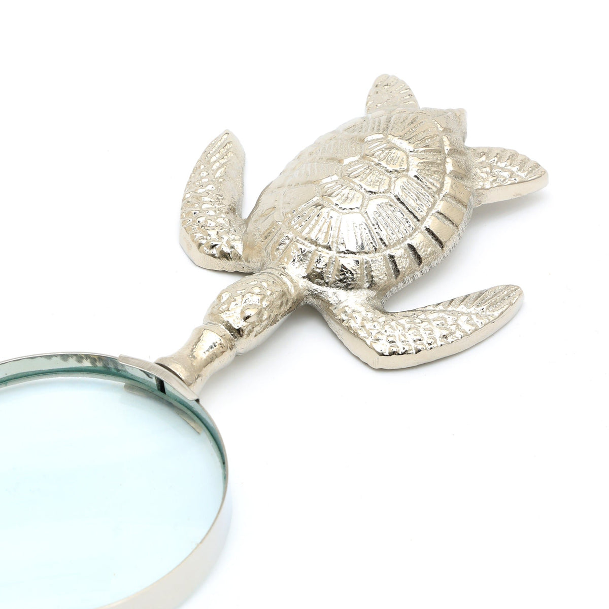 Vergrootglas met schildpadhandgreep met nikkelafwerking - Stijlvol decor