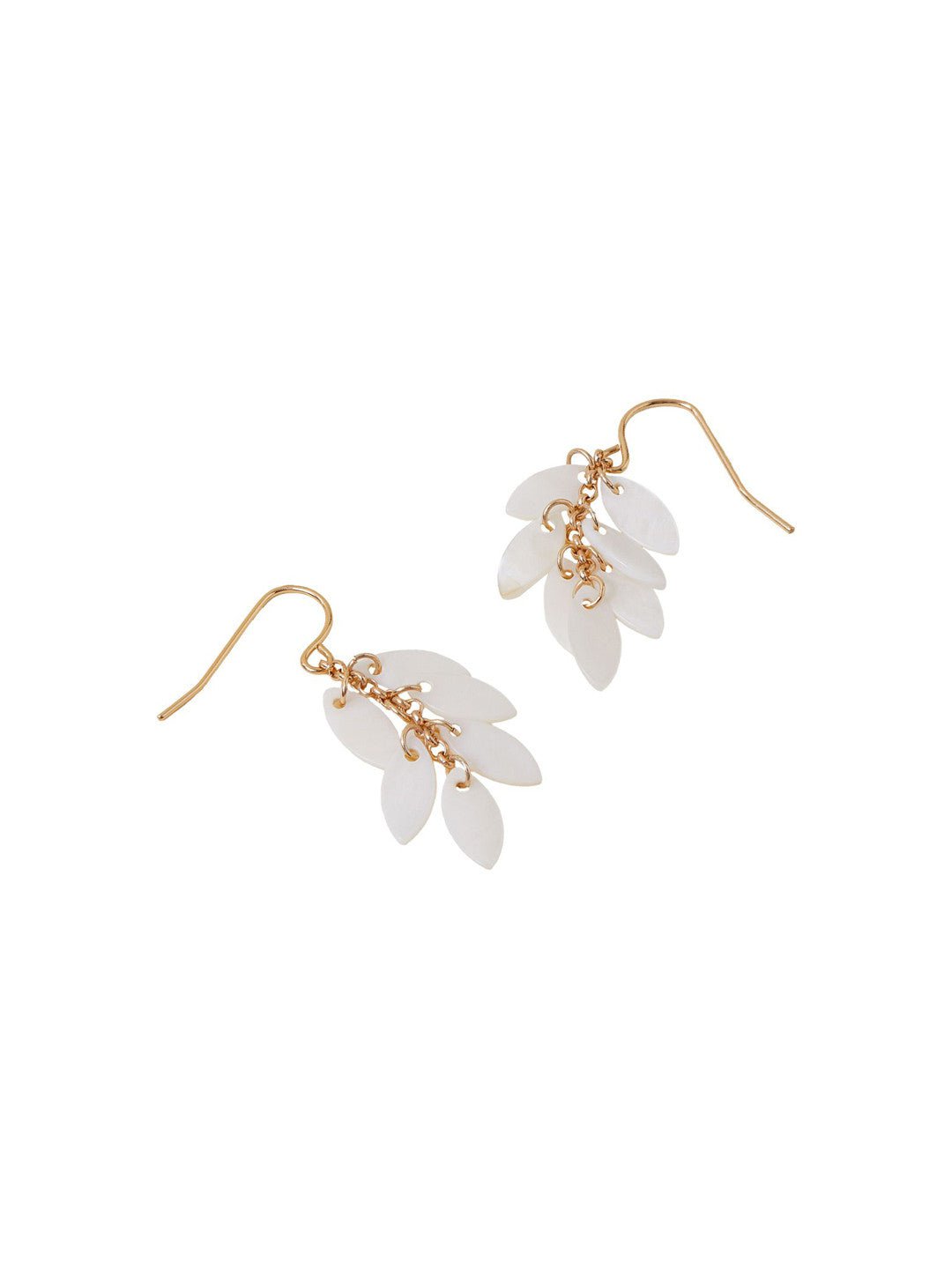 Oorbellen met bloemen – mode-sieraden – wit bloemmotief – lengte 4 cm