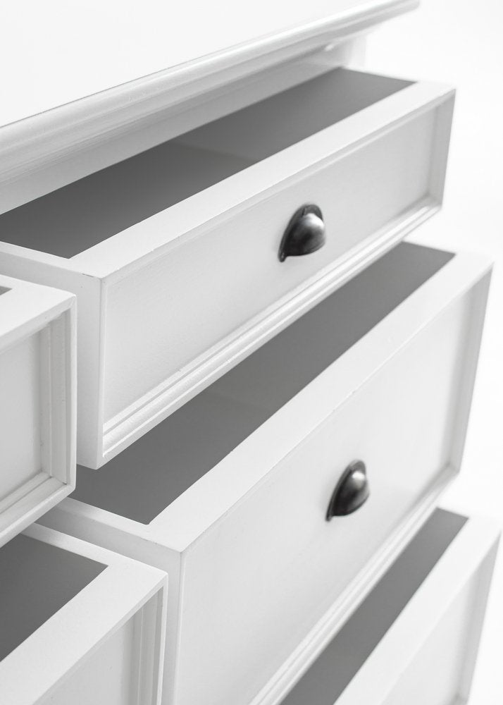 Dressoir wit - 145bx50dx85 hoog - 6 laden