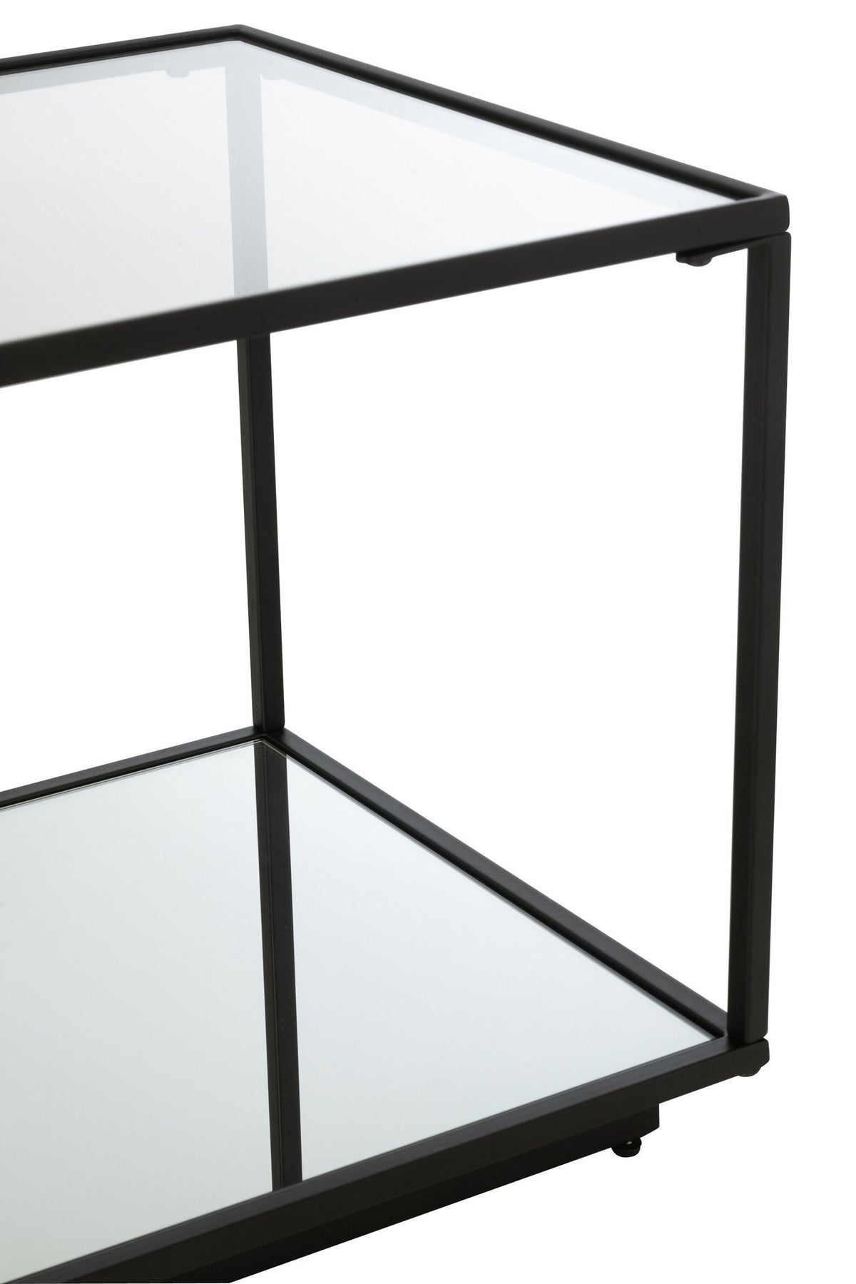 J-Line salontafel - ijzer/glas - zwart - S