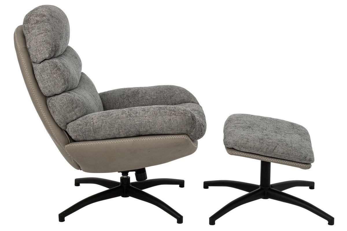 J-Line Fauteuil - metaal - grijs