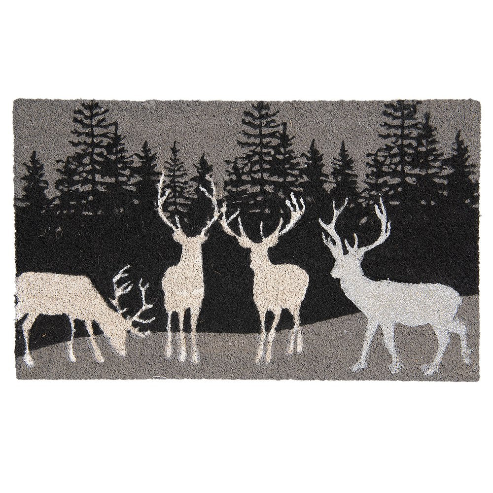 Deurmat 75x45 cm Grijs Kokos Elanden Kokosmat
