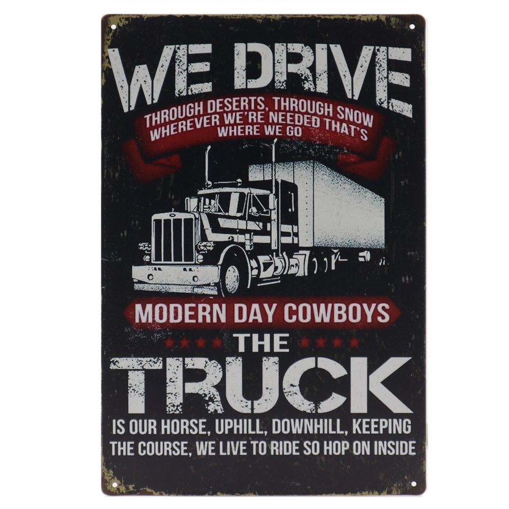 Wij rijden vrachtwagen Retro Wandbord 30x20