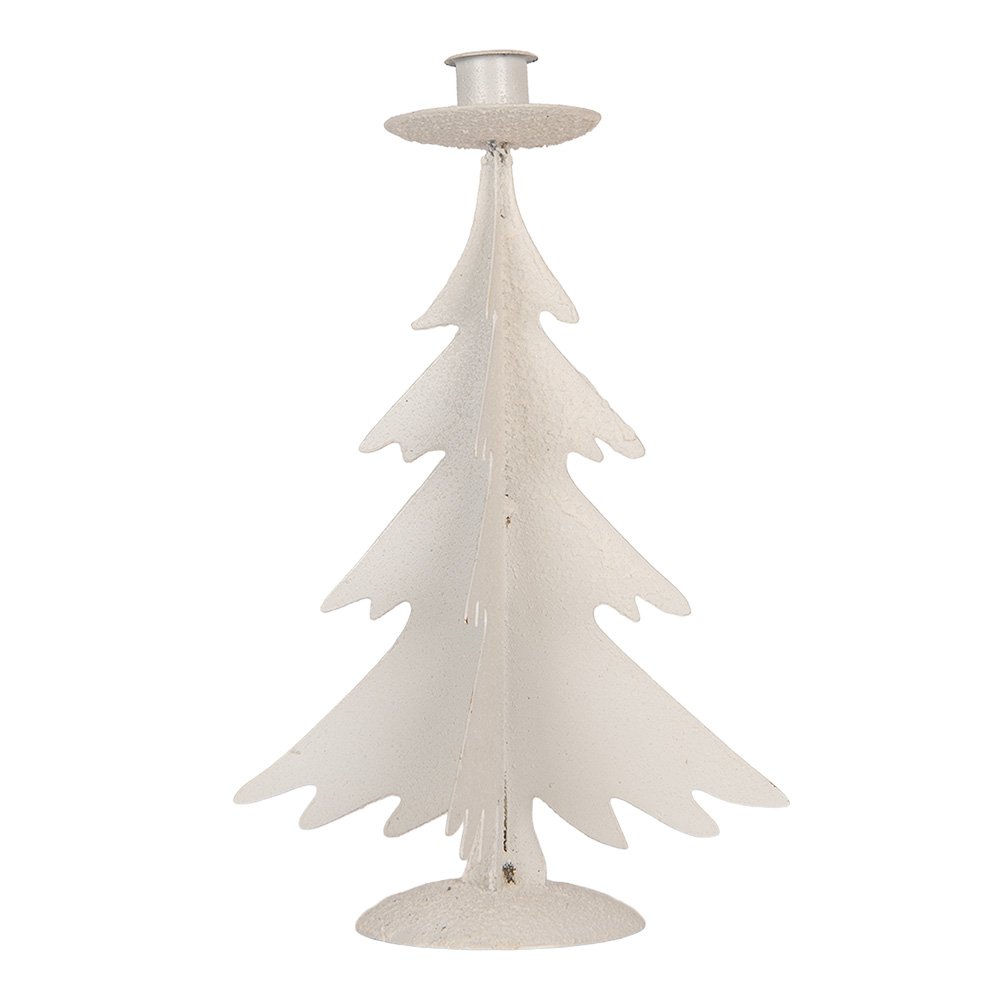 Kandelaar Kerstboom Ø 9x26 cm Grijs Metaal