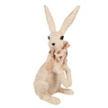 Decoratie Beeld Konijn 25x19x54 cm Beige Textiel