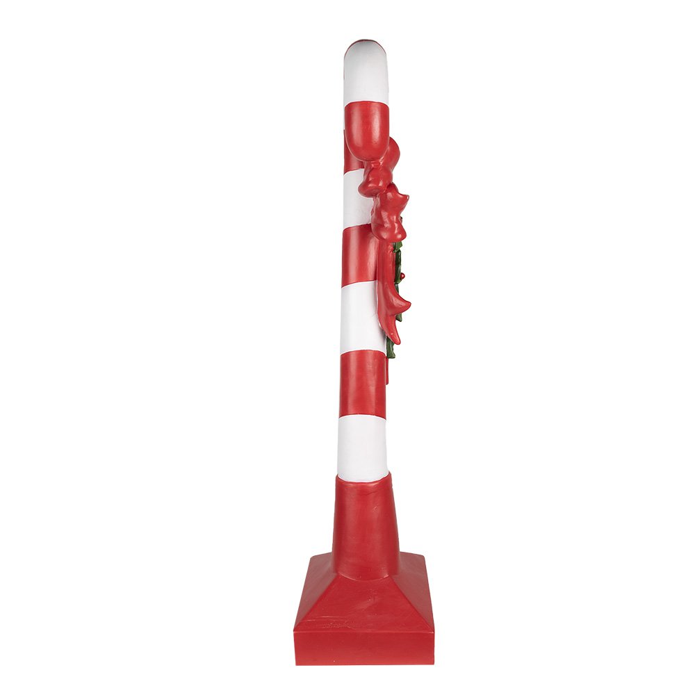 Kerstdecoratie Beeld Zuurstok 100 cm Rood Wit Polyresin Kerstfiguren