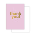 Basics minikaartjes - 20 stuks - thank you - roze