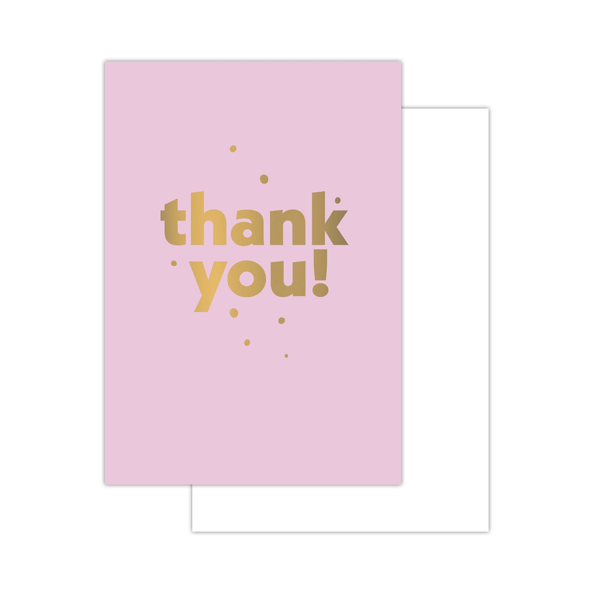 Basics minikaartjes - 20 stuks - thank you - roze
