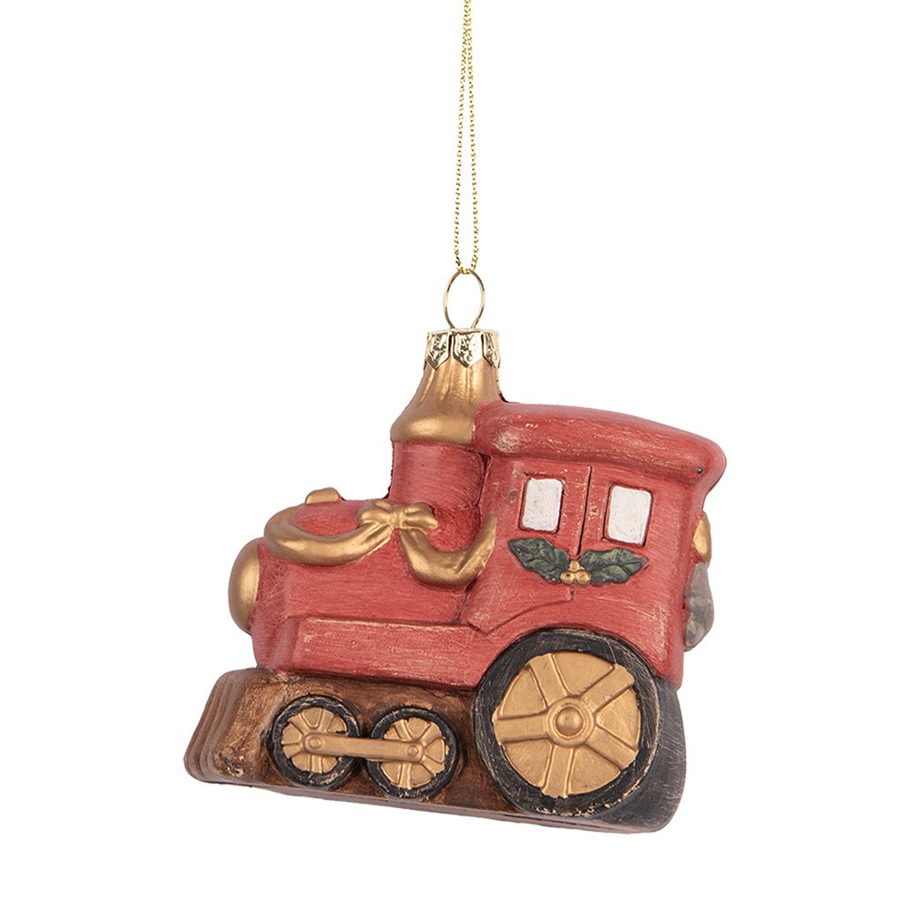 Kersthanger Trein 9x5x9 cm Rood Kunststof
