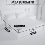 Laken | Luchtkatoen Getailleerd Duurzaam | Kingsize, 182 x 198 cm, wit, set van 3