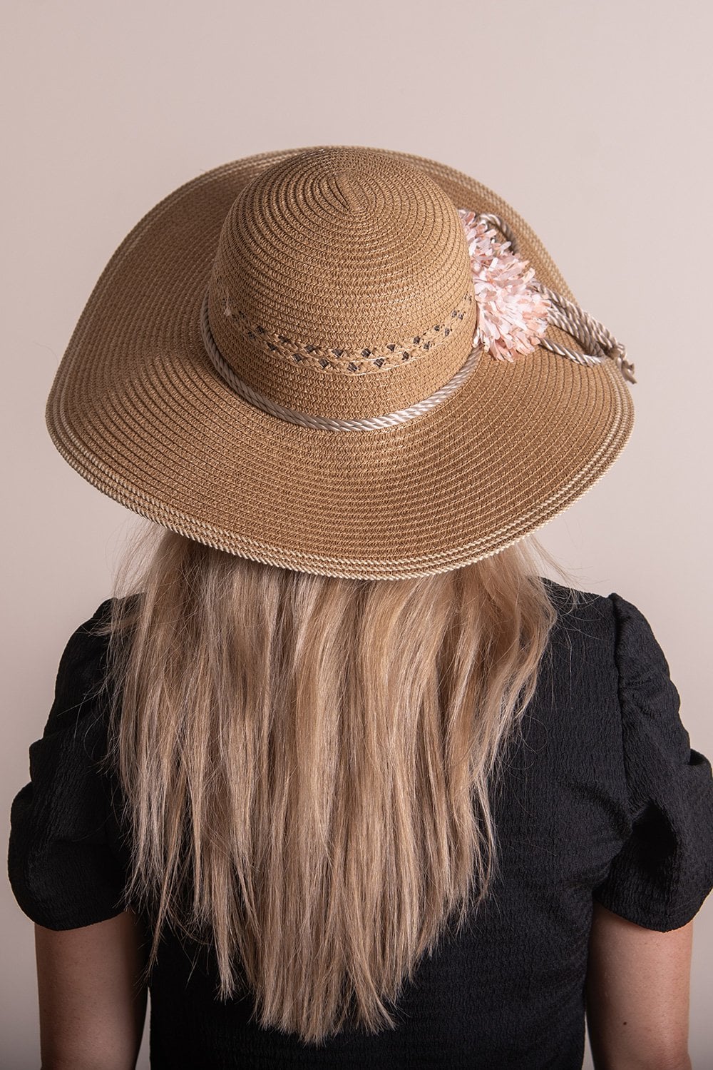 Hoed Dames Bruin Papierstro Zonnehoed
