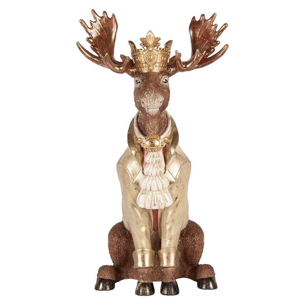 Decoratie Beeld Hert 36x40x63 cm Bruin Kunststof