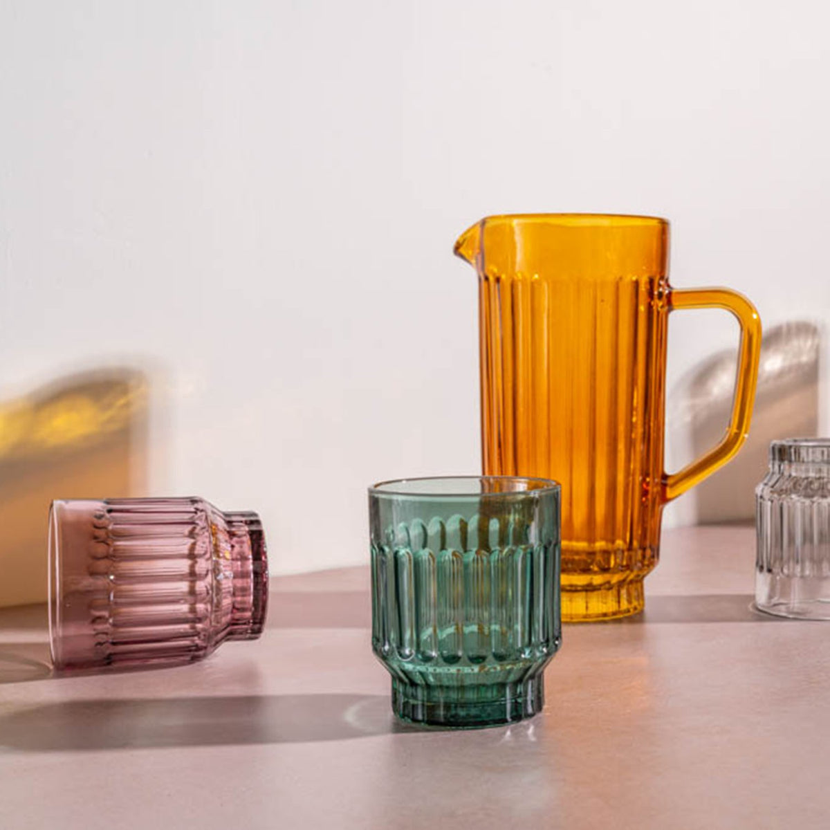 Glas 30cl roze Tone - Set van 4