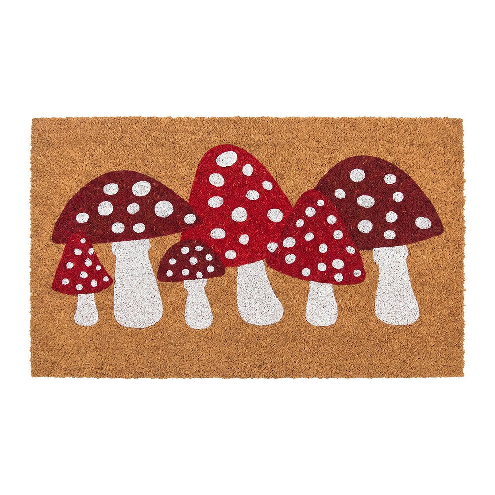 Deurmat Bruin Kokos Paddenstoelen