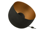 J-Line tafellamp Rond - metaal - zwart/goud - large