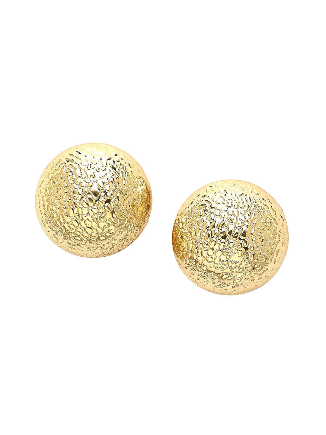 Vergulde eigentijdse studs – Secure Post Back-oorbellen – paar van 3 cm