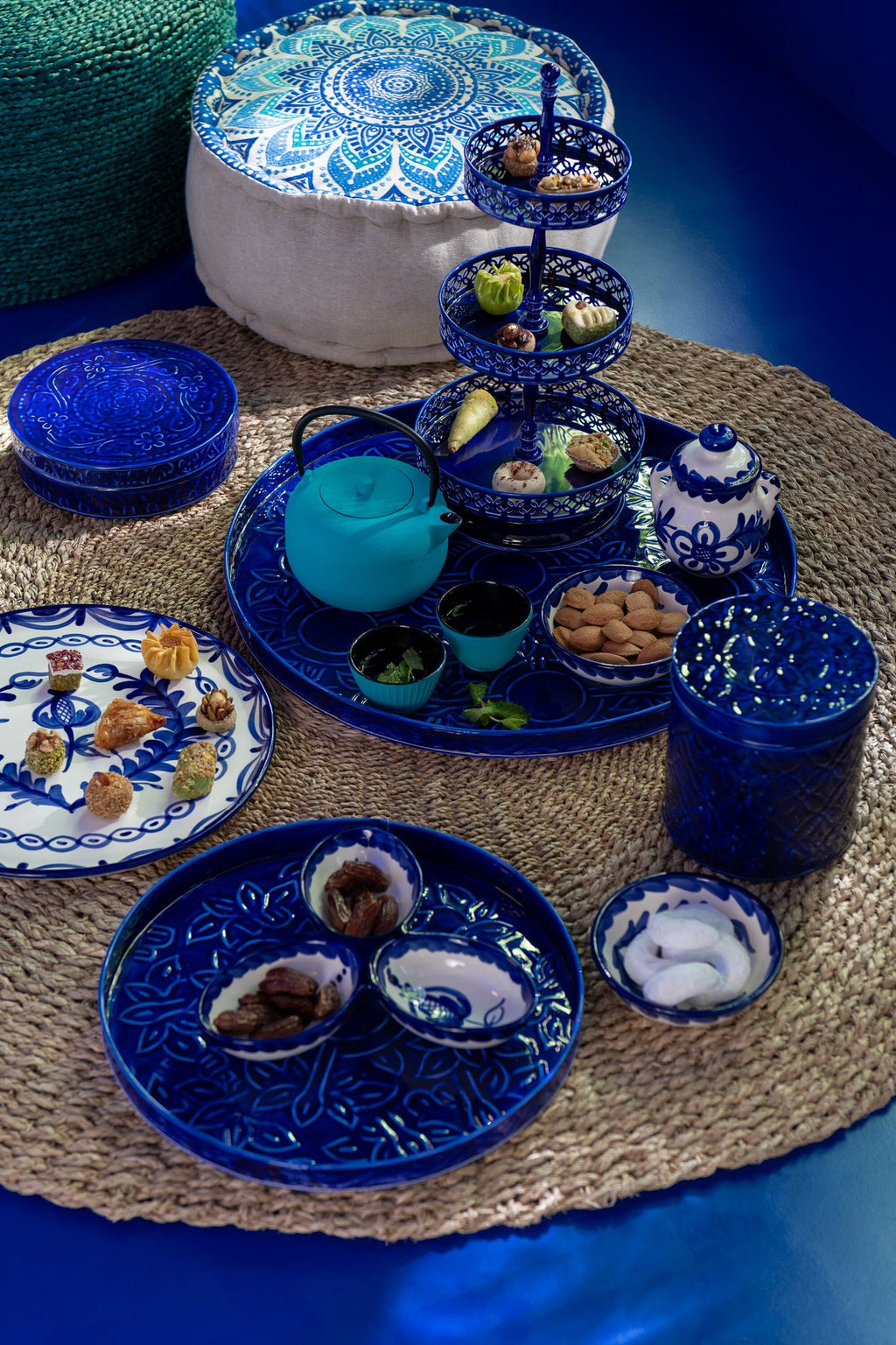 J-Line doos Pag - metaal - blauw - 2 stuks