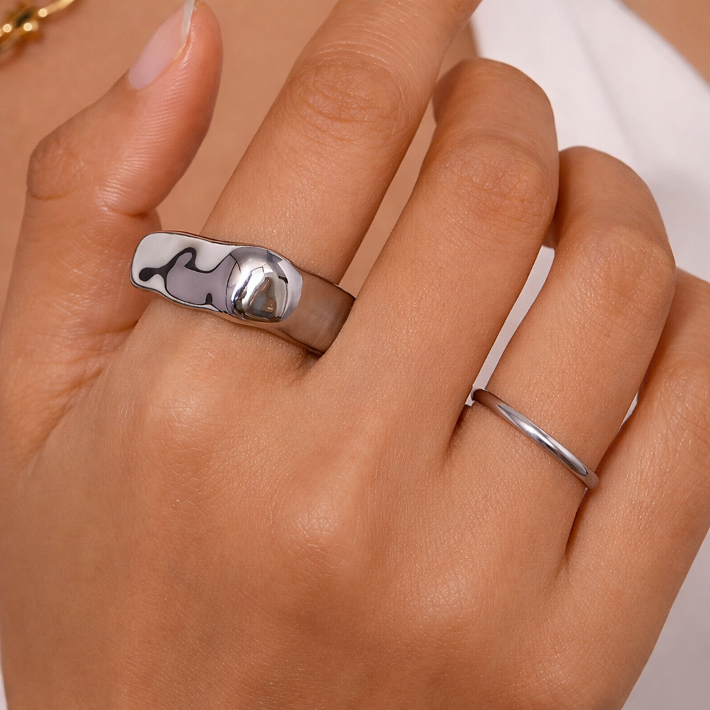 Vierkant omhoog Ring