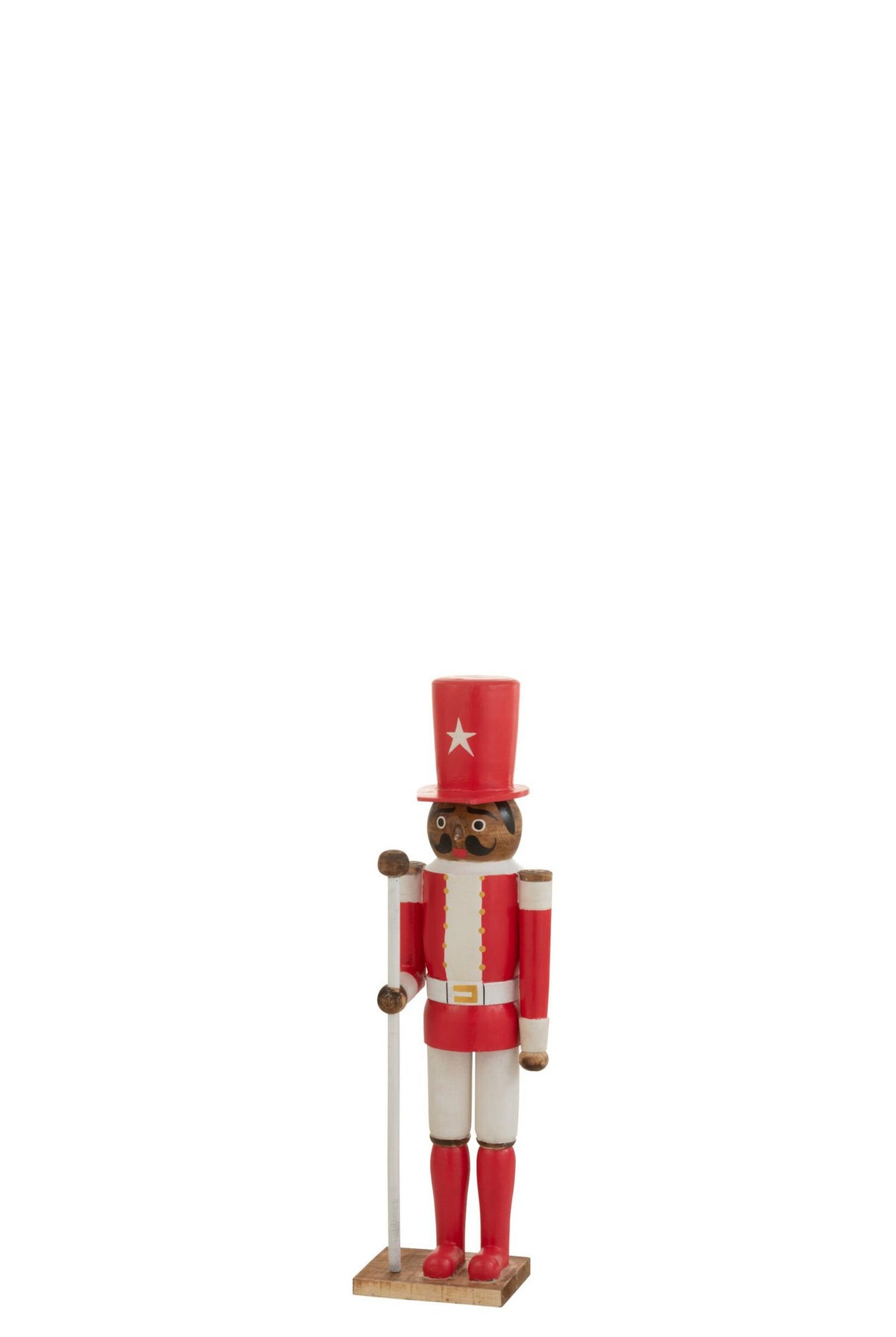 J-Line Notenkraker Hout Rood Medium