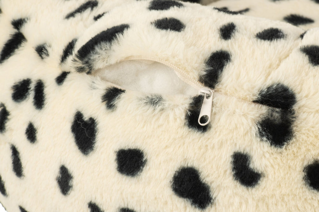 J-Line Kattenmand met dalmatiërmotief - polyester - wit/zwart