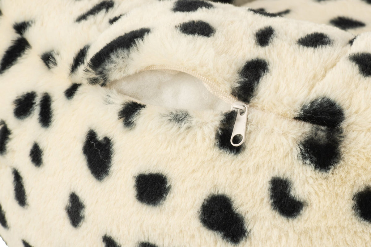 J-Line Kattenmand met dalmatiërmotief - polyester - wit/zwart