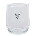 Waterglas Hart 300 ml Transparant Glas Drinkbeker