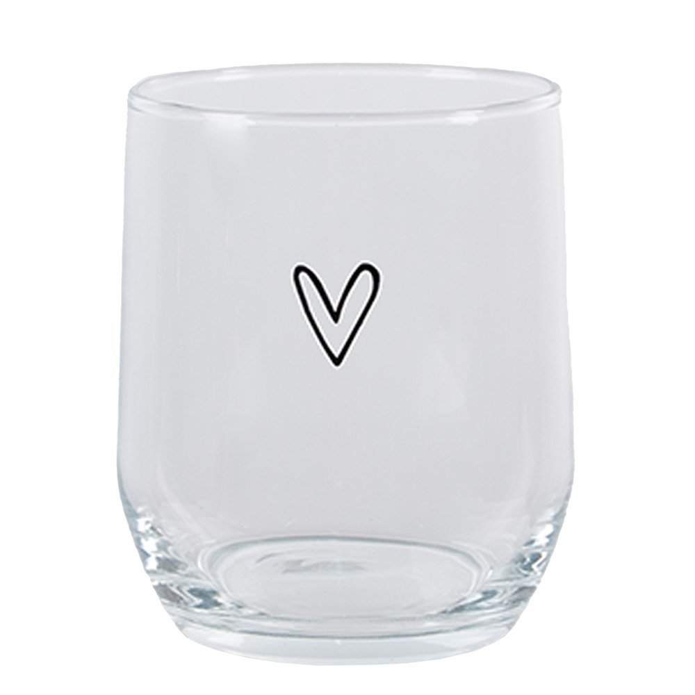Waterglas Hart 300 ml Transparant Glas Drinkbeker