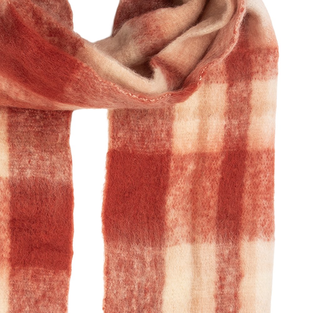 Wintersjaal Dames 50x210 cm Rood Textiel