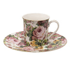 Mok 330 ml Roze Porselein Bloemen Theemok