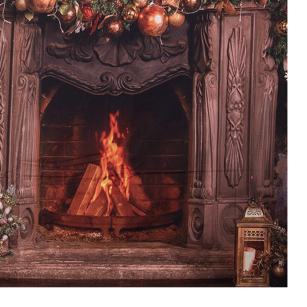Kerst Achtergronddoek 180x210 cm Bruin Textiel Kerstboom