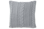 J-Line kussen Twist - polyester - grijs