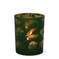 *Theelichthouder veren groen large 12cm*