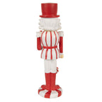 Kerstdecoratie Beeld Notenkraker 23 cm Rood Wit Polyresin Kerstfiguren