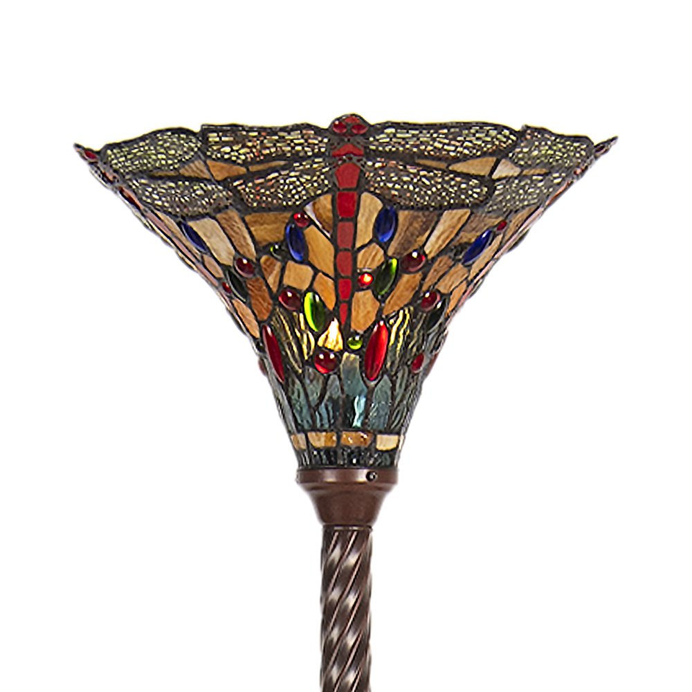 Tiffany Vloerlamp Bruin Glas