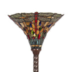 Tiffany Vloerlamp Bruin Glas