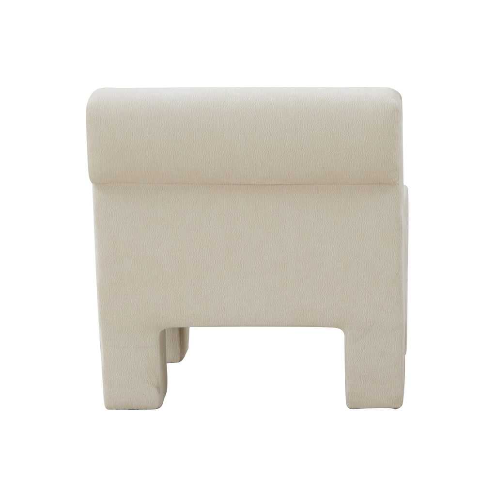 Fauteuil Micha in stof beige**