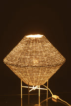 J-Line hanglamp Ufo Raffia - wit - groot