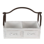 Mand 41x19x29 cm Wit Hout Bakje