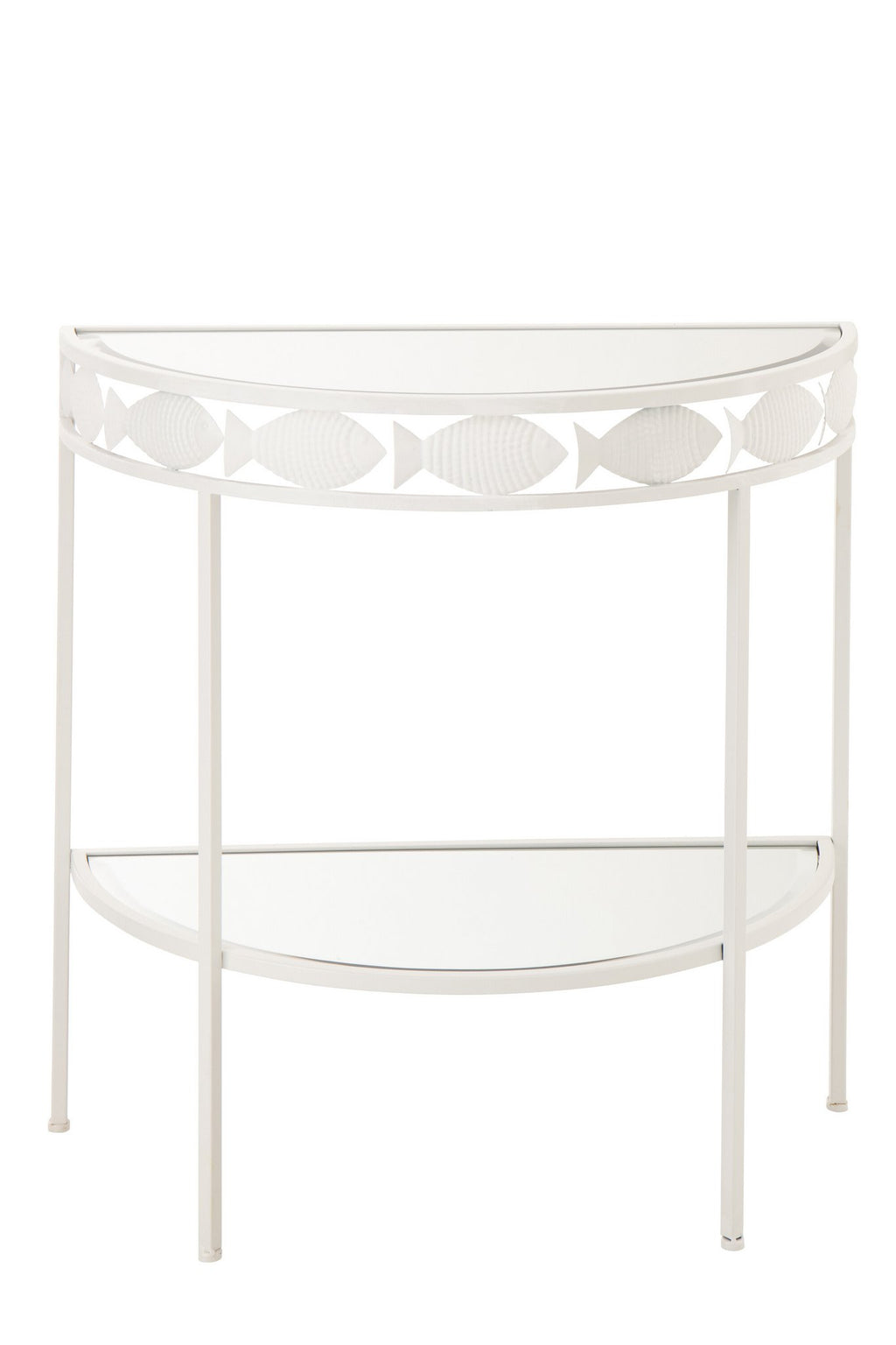 J-Line console Vis - ijzer - wit