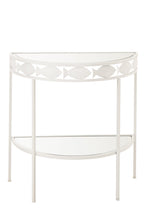 J-Line console Vis - ijzer - wit