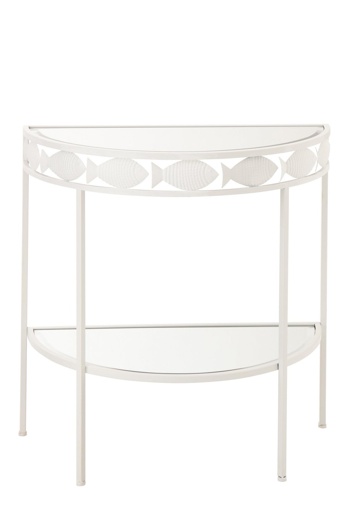 J-Line console Vis - ijzer - wit
