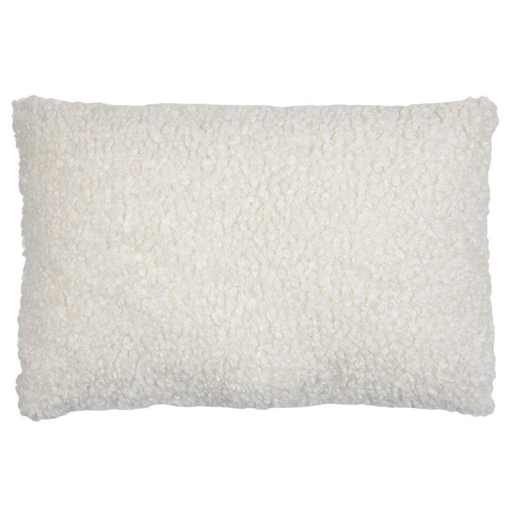 Groot kussen teddy krul wit 40x60cm