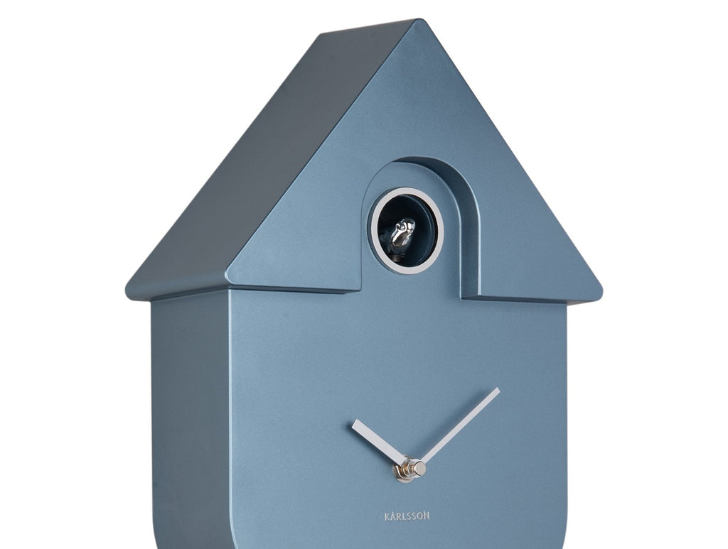 Wandklok Modern Koekoek Metallic