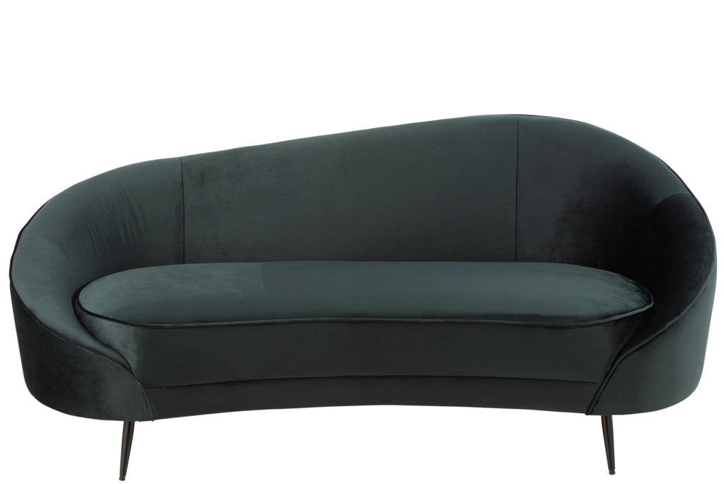 J-Line Sofa Elisabeth Textiel/Metaal Groen