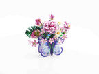 Bouwpakket 3D Model DIY Mand met Vlinderbloemen Magneet- gekleurd- metaal