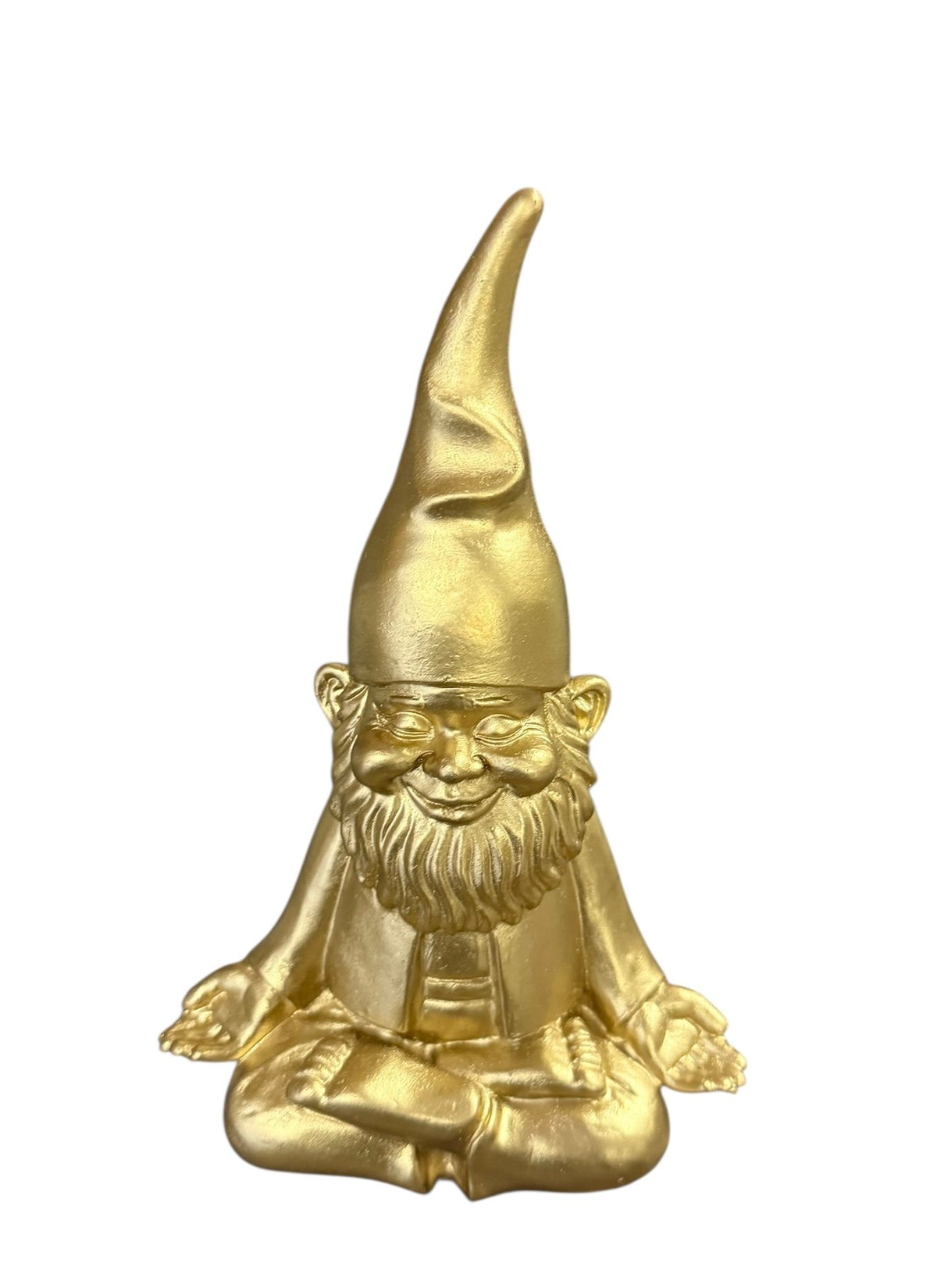 Polyresin kabouter zit goud